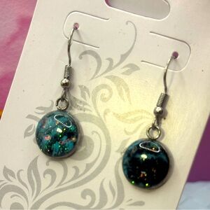 Bellway beauty ‘midnight magic’ blue/ black sparkle dangle earrings